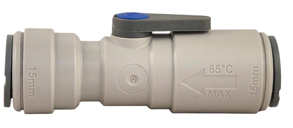 servicekogelkraan 15 mm, met hendel