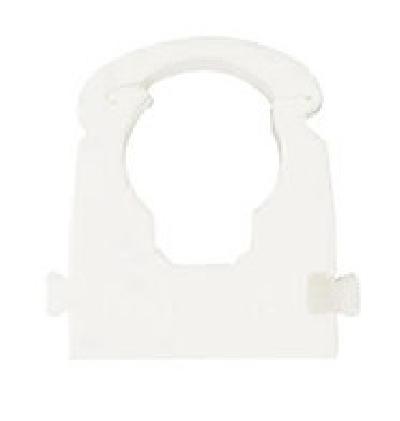 pijpbeugel met sluiting 28 mm, wit