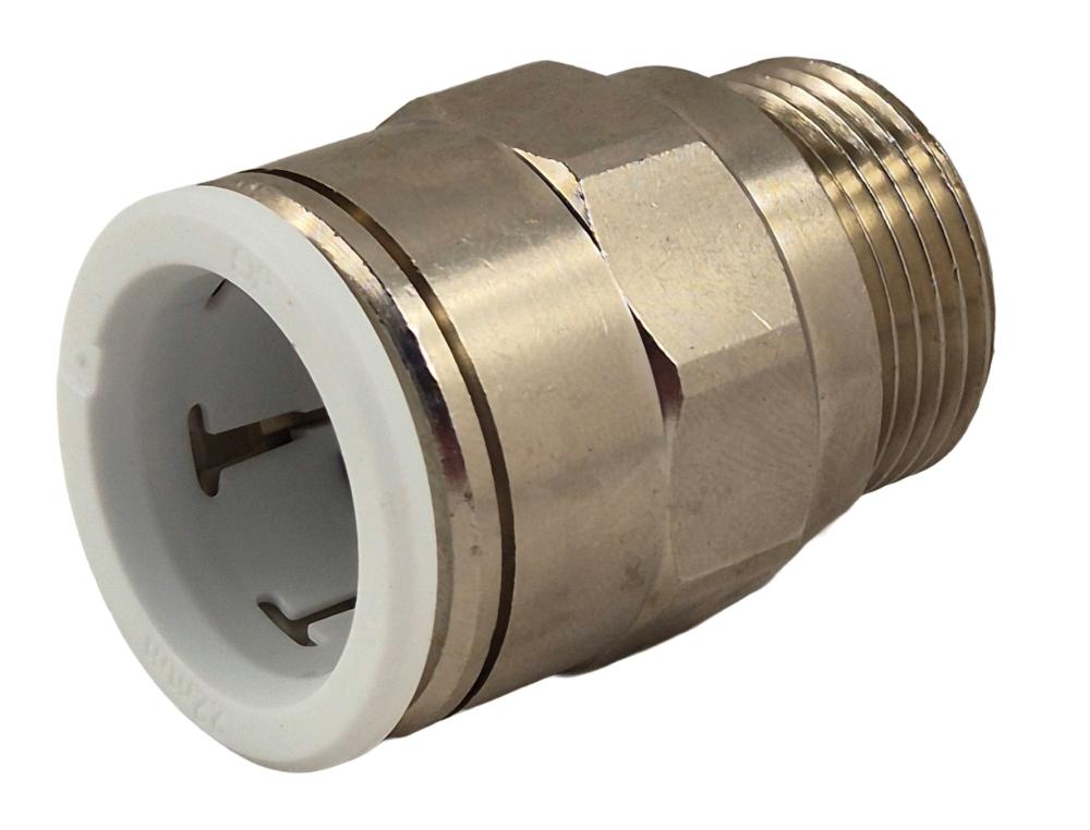 vernikkeld puntstuk 22 mm x 3/4" bsp