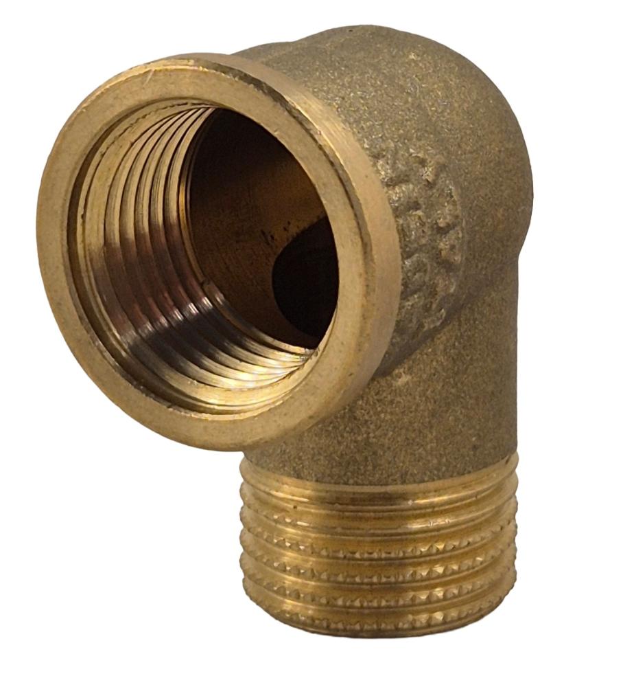 messing draadknie 1/2" bsp binnen- x buitendraad