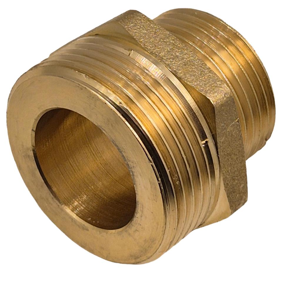 verloopnippel 1 1/4" x 1" bsp met extra dikke zitting