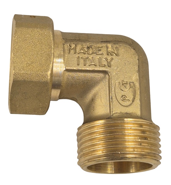 haakse tweedelige koppeling 1" bsp