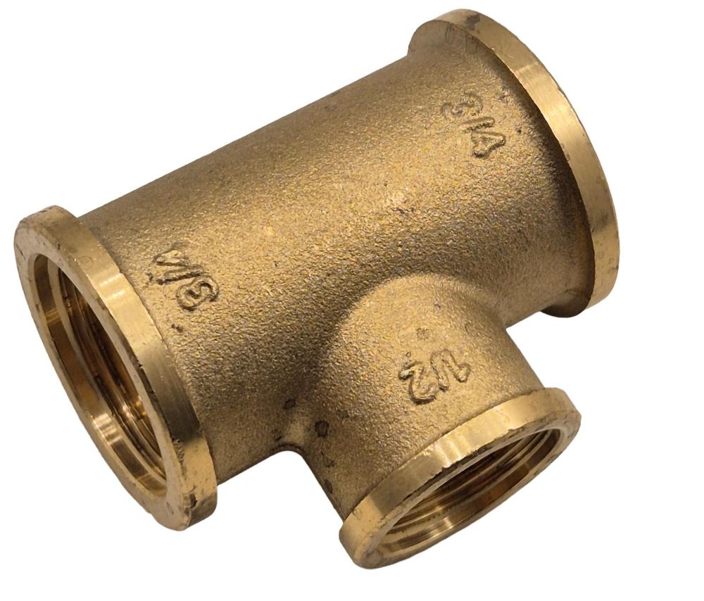 draad t-stuk 3/4" x 1/2" x 3/4" binnendraad