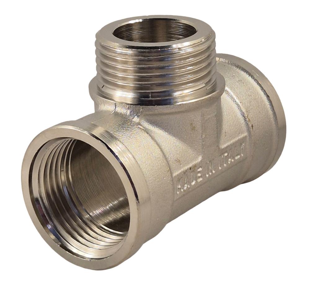 t-stuk 1" bsp binnendraad x 1" bsp buitendraad x 1" bsp binnendraad