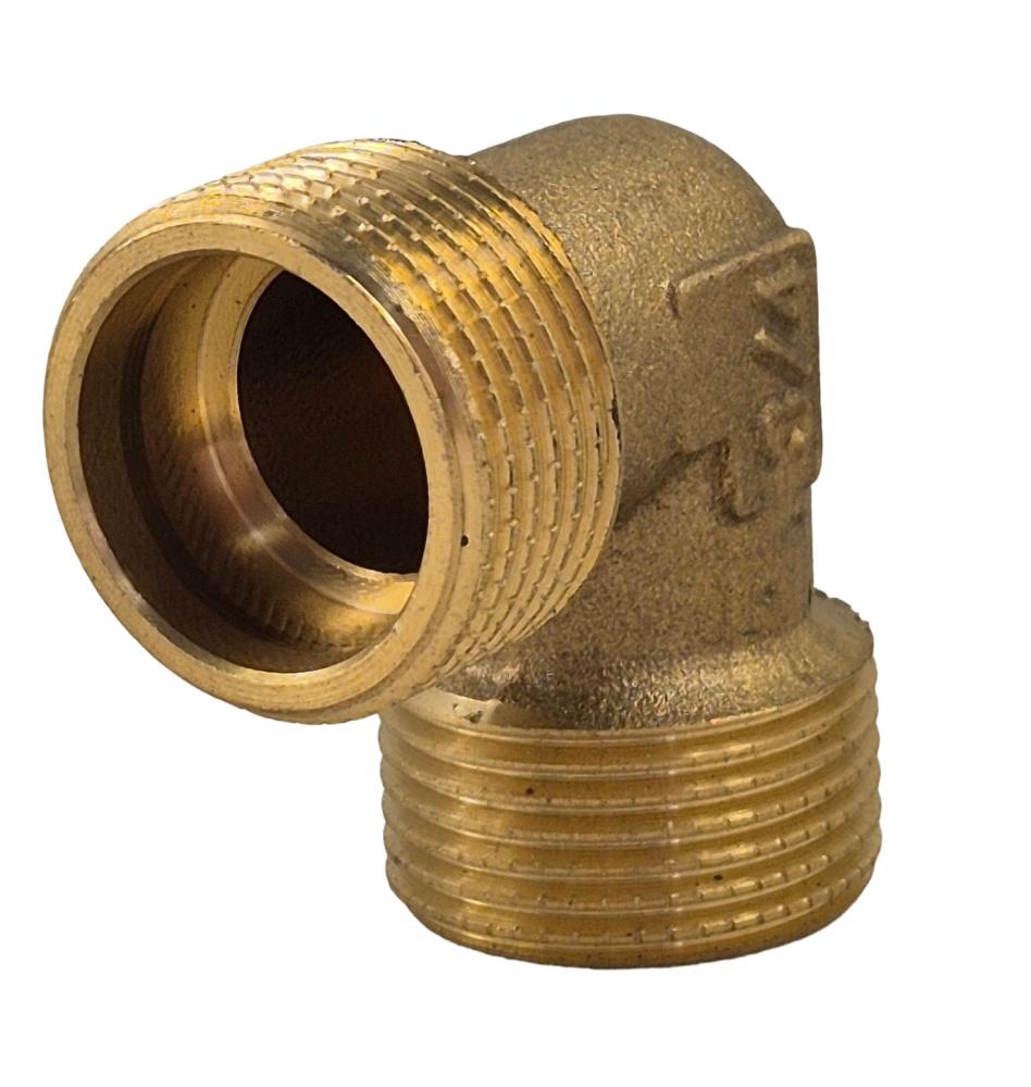 messing draadknie 3/4" bsp buitendraad