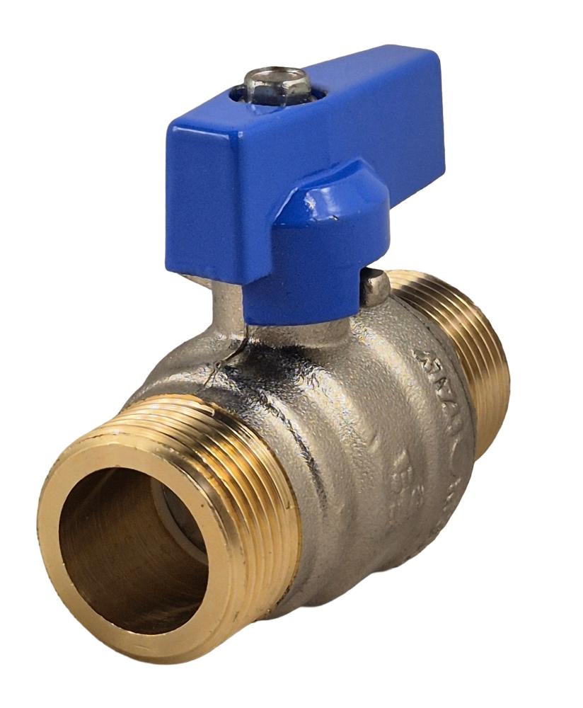 dn20 kogelkraan met 3/4" bsp buitendraad, blauwe hendel