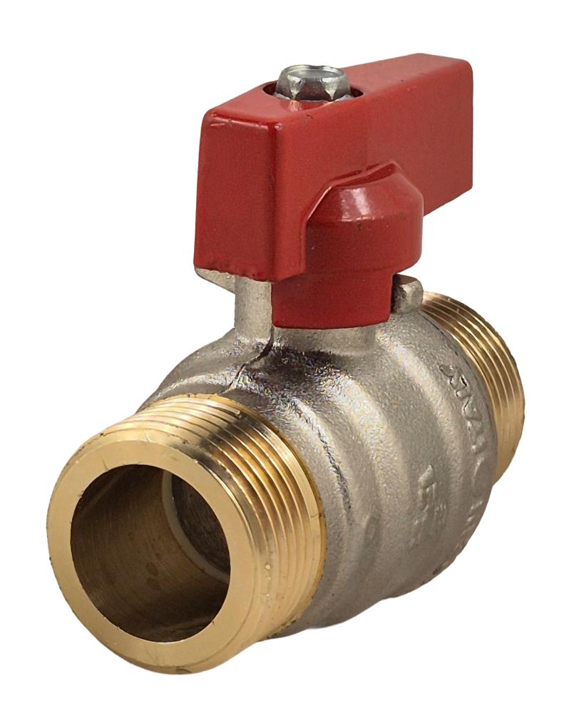 dn20 kogelkraan met 3/4" bsp buitendraad, rode hendel