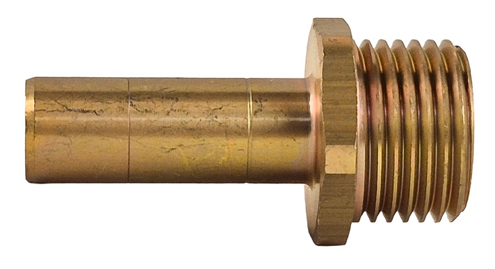 messing spie 12 mm x 1/2" bsp buitendraad